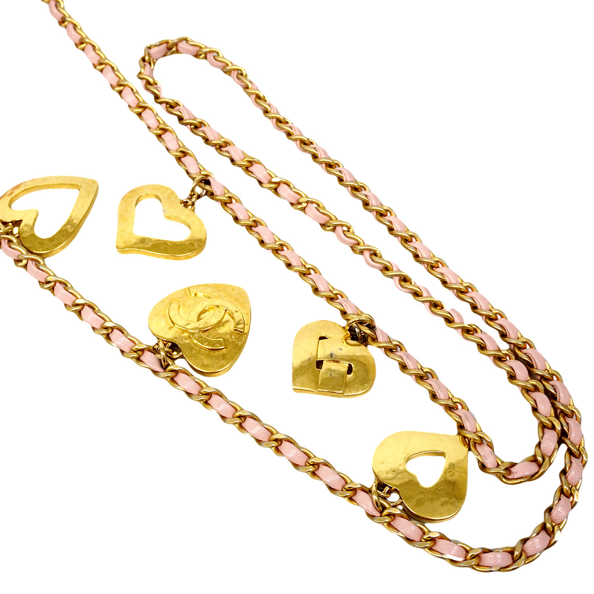 【6ga0084】シャネル ショルダーバッグ ミニマトラッセ チェーンショルダー ラムスキン ピンク ゴールド金具【中古】レディース