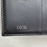 【6ga0105】クリスチャンディオール 札入れ オブリーク キャンバス ブラック シルバー金具【中古】メンズ
