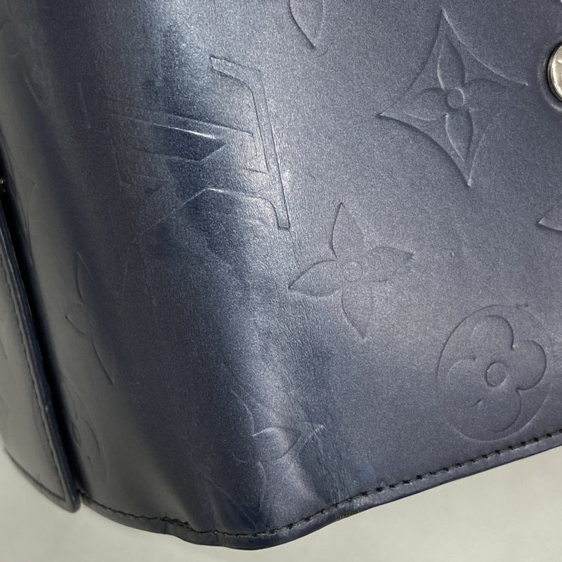 【6ga0108】ルイヴィトン 三つ折り財布 モノグラム・マット ポルトモネビエカルトクレデ M65115 ブルー【中古】レディース