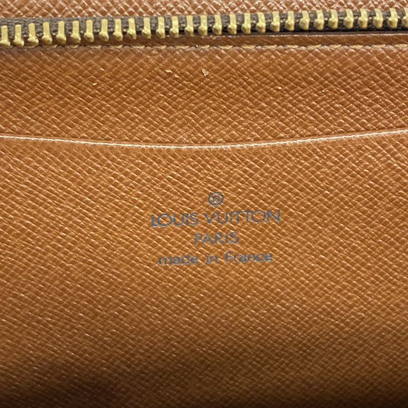 【6ga0109】ルイヴィトン 長財布 モノグラム ポルト モネ ジップ M61727 ブラウン【中古】レディース
