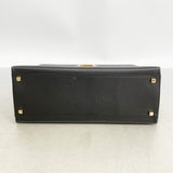 【6ga0116】サルヴァトーレフェラガモ ハンドバッグ ガンチーニ レザー ブラック ゴールド金具 2wayバッグ【中古】レディース