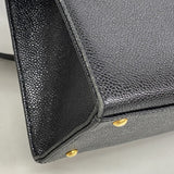 【6ga0152-k】シャネル トートバッグ キャビアスキン ブラック ゴールド金具【中古】レディース