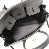 【6ga0154-g】エルメス ハンドバッグ バーキン25 トゴ ブラック ゴールド金具 G刻印【中古】レディース