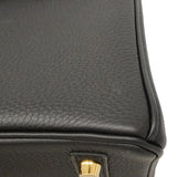 【6ga0154-g】エルメス ハンドバッグ バーキン25 トゴ ブラック ゴールド金具 G刻印【中古】レディース