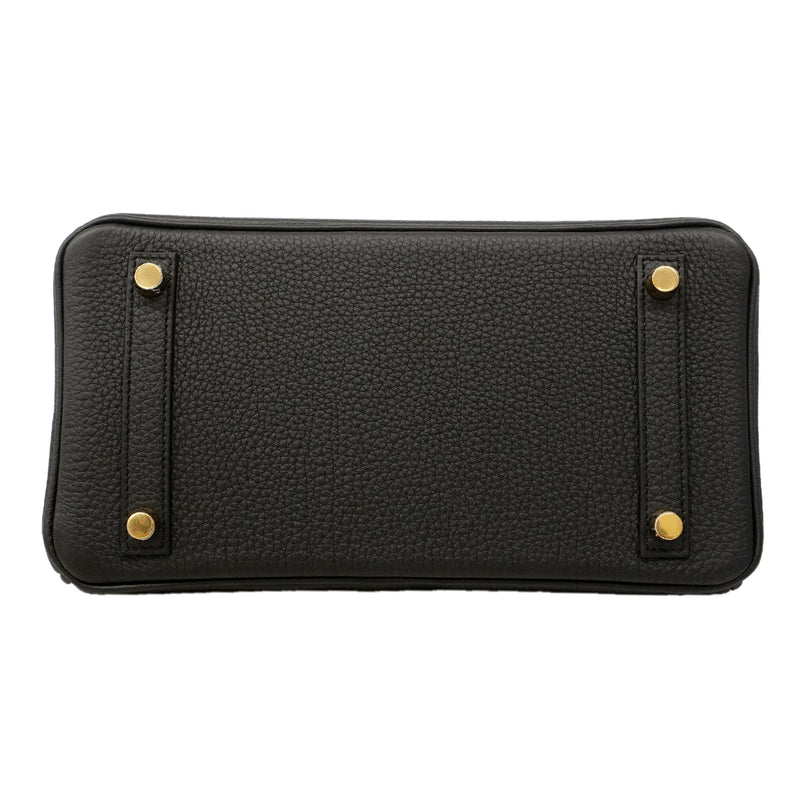【6ga0154-g】エルメス ハンドバッグ バーキン25 トゴ ブラック ゴールド金具 G刻印【中古】レディース