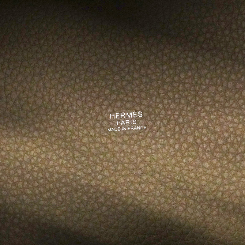【6ga0156-h】エルメス ハンドバッグ ピコタンロックPM トリヨンクレマンス エトゥープ シルバー金具 K刻印【中古】レディース