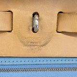 【6ga0175】エルメス ハンドバッグ エールバッグジップPM トワルオフィシエ ブルー シルバー金具 □O刻印 2wayバッグ【中古】レディース