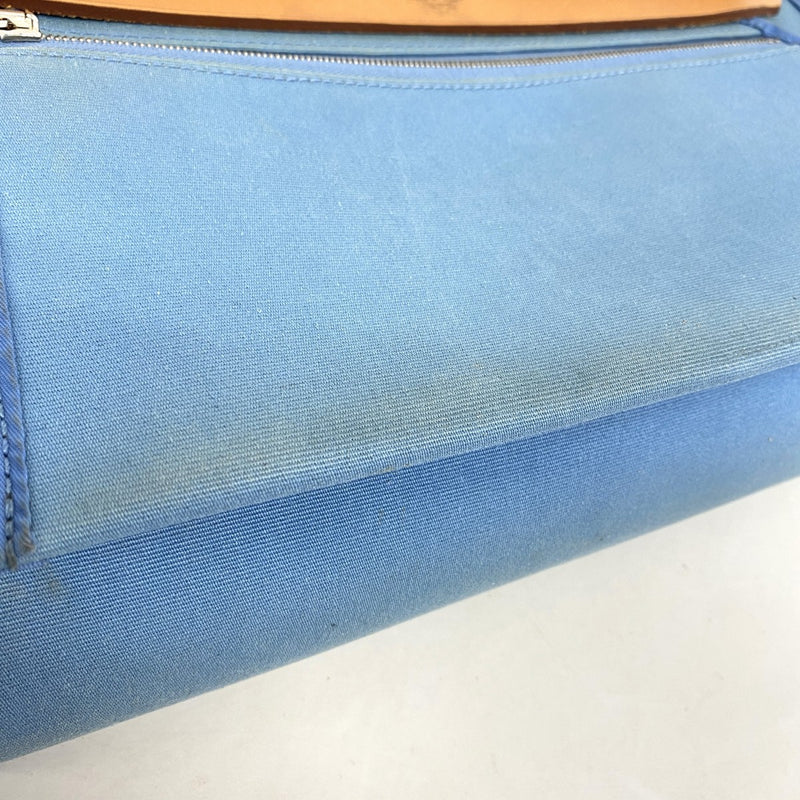 【6ga0175】エルメス ハンドバッグ エールバッグジップPM トワルオフィシエ ブルー シルバー金具 □O刻印 2wayバッグ【中古】レディース