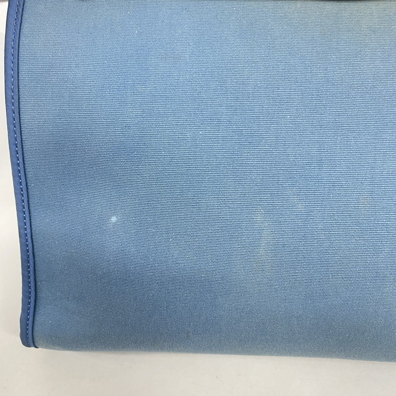 【6ga0175】エルメス ハンドバッグ エールバッグジップPM トワルオフィシエ ブルー シルバー金具 □O刻印 2wayバッグ【中古】レディース
