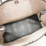 【6ga0185-h】エルメス トートバッグ ガーデンパーティPM トワルアッシュ ブラック シルバー金具 □F刻印【中古】レディース