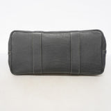 【6ga0185-h】エルメス トートバッグ ガーデンパーティPM トワルアッシュ ブラック シルバー金具 □F刻印【中古】レディース