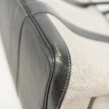 【6ga0185-h】エルメス トートバッグ ガーデンパーティPM トワルアッシュ ブラック シルバー金具 □F刻印【中古】レディース