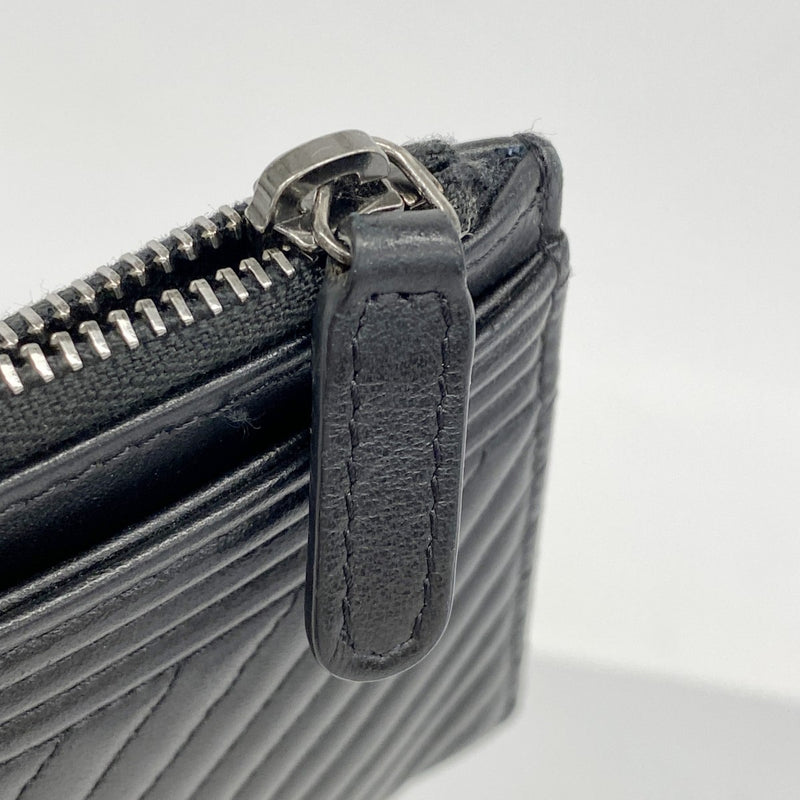 【6ga0193-k】シャネル 長財布 ボーイシャネル/Vステッチ ラムスキン ブラック シルバー金具【中古】レディース