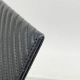 【6ga0193-k】シャネル 長財布 ボーイシャネル/Vステッチ ラムスキン ブラック シルバー金具【中古】レディース