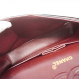 【6ga0199-h】シャネル ショルダーバッグ マトラッセ Wフラップ Wチェーン ラムスキン ブラック ゴールド金具【中古】レディース