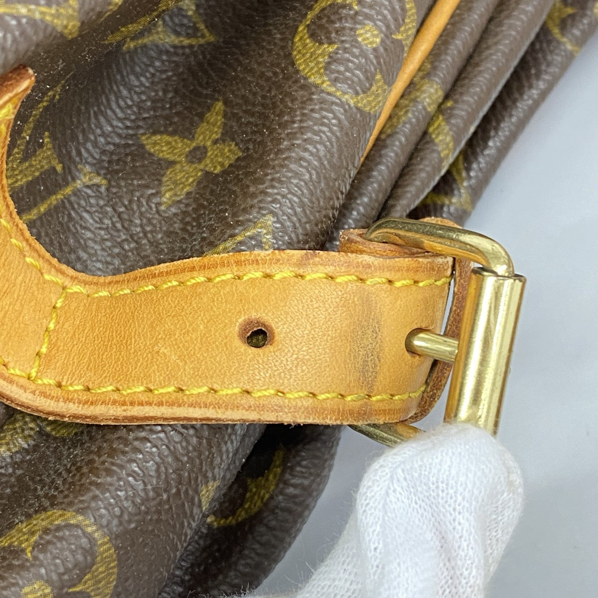 【6ga0201】ルイヴィトン ショルダーバッグ モノグラム ソミュール35 M42254 ブラウン【中古】レディース