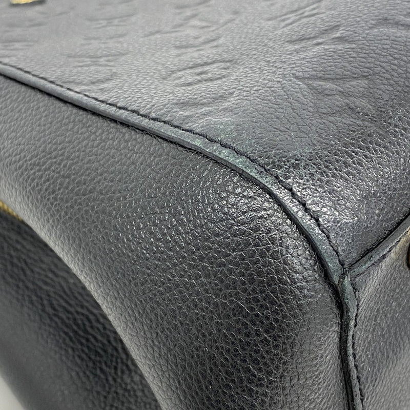 【6ga0202】ルイヴィトン ハンドバッグ モノグラム・アンプラント モンテーニュMM M41048 ノワール 2wayバッグ【中古】レディース