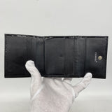 【6ga0210】シャネル 三つ折り財布 パテントレザー ブラック シルバー金具【中古】レディース