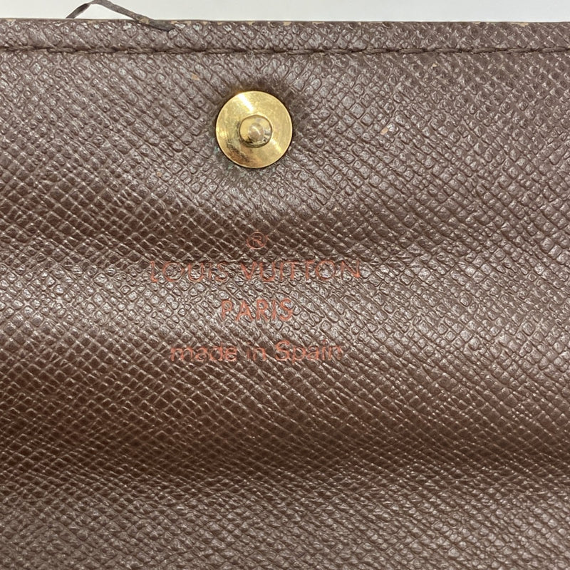 【6ga0225】ルイヴィトン 長財布 ダミエ ポルトフォイユサラ N61734 エベヌ【中古】レディース