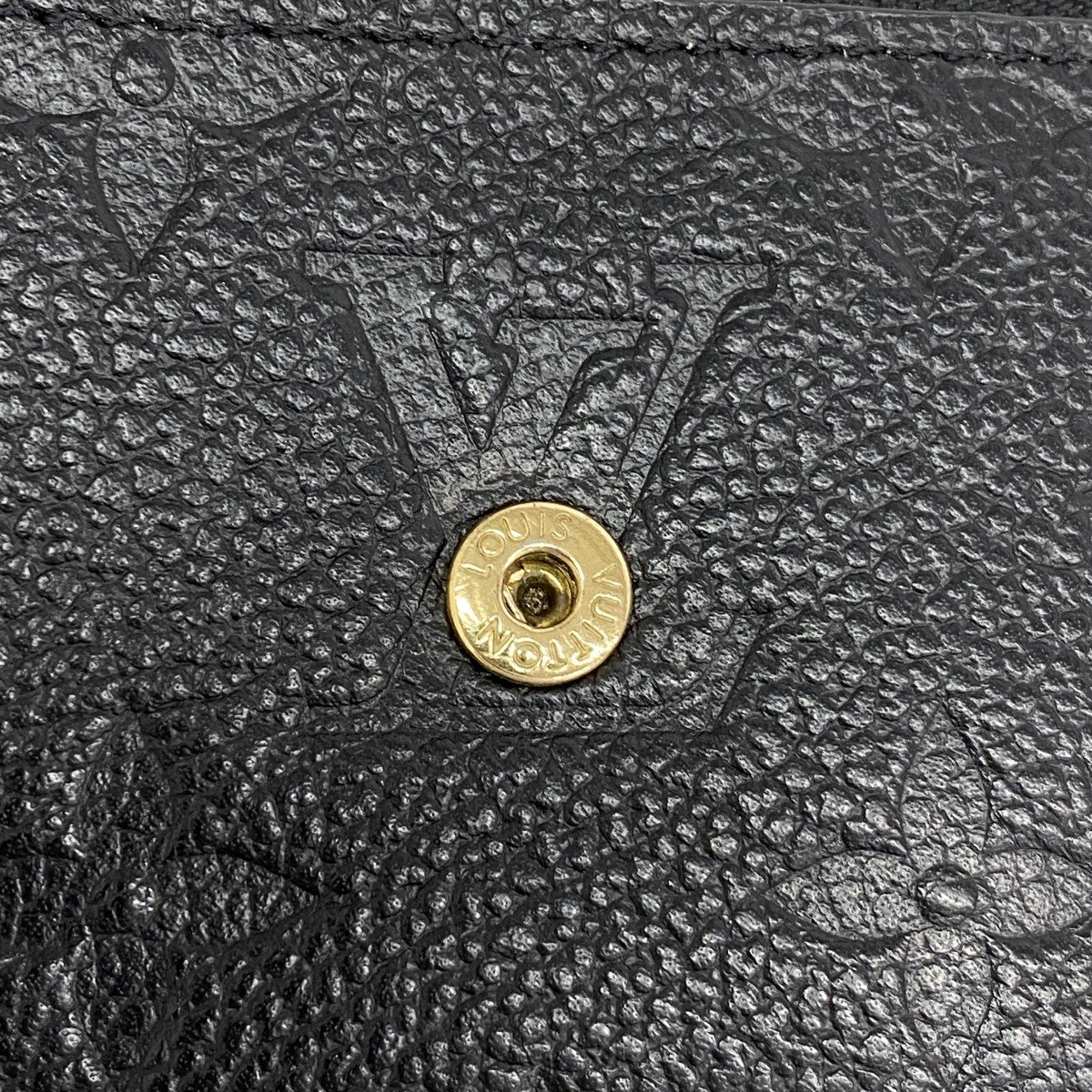 【6ga0230】ルイヴィトン 三つ折り財布 モノグラム・アンプラント ポルトフォイユゾエ M62935 ノワール【中古】レディース