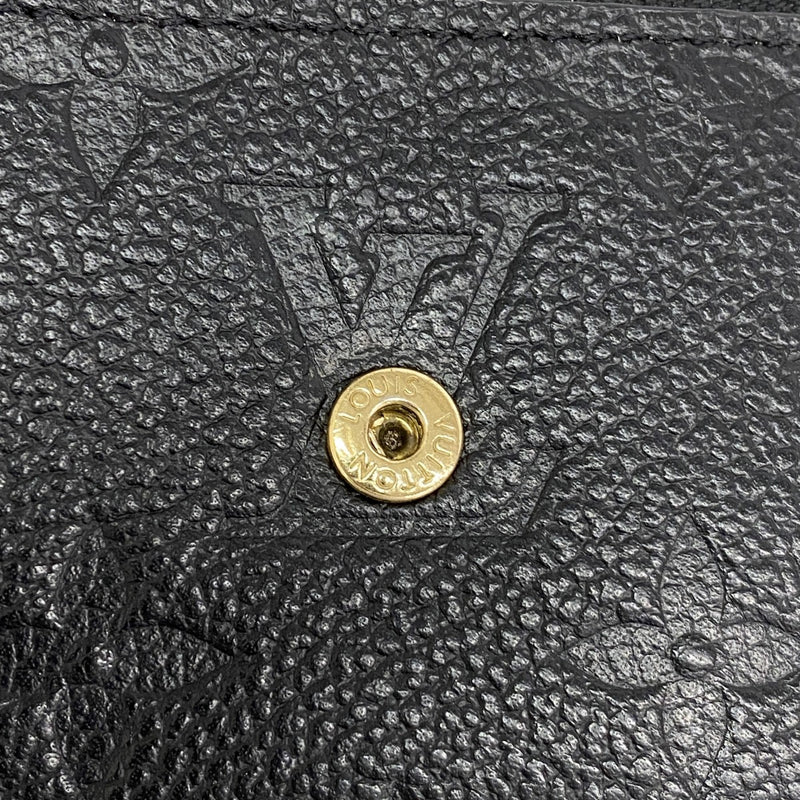 【6ga0230】ルイヴィトン 三つ折り財布 モノグラム・アンプラント ポルトフォイユゾエ M62935 ノワール【中古】レディース