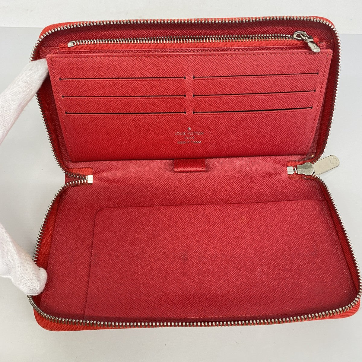 【6ga0233】ルイヴィトン 長財布 エピ ジッピーオーガナイザー M6385E ルージュ【中古】レディース