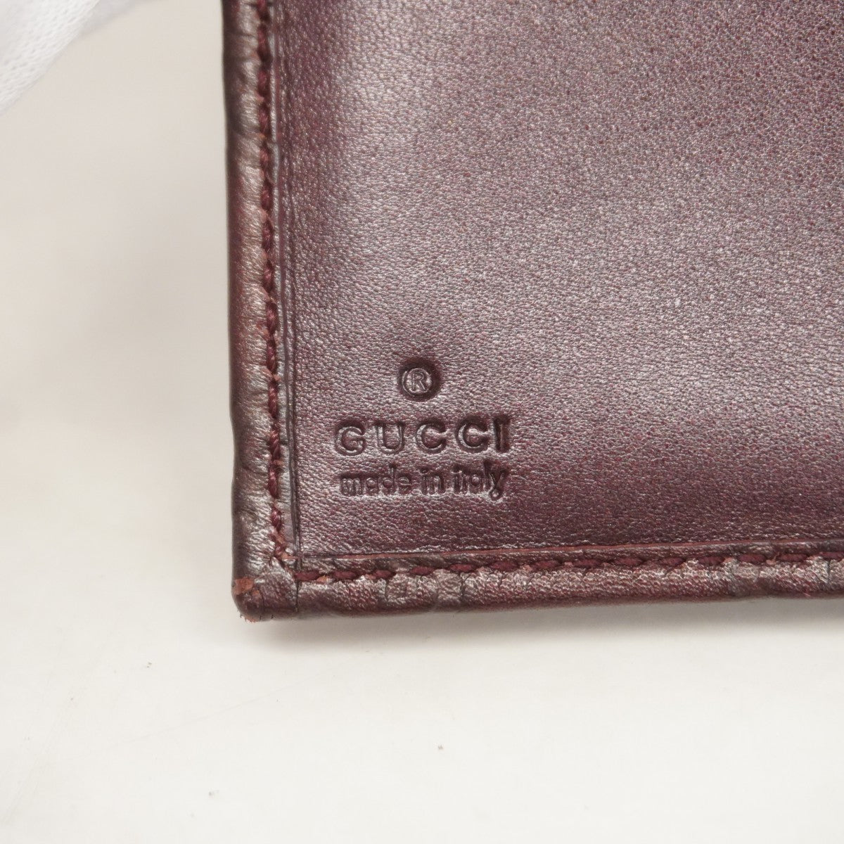 【6ga0243】グッチ 長財布 グッチシマ 244946 レザー ダークブラウン シャンパンゴールド金具【中古】レディース