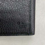 【6ga0260】グッチ 長財布 インターロッキングG 278598 デニム レザー ブラック シルバー金具【中古】レディース