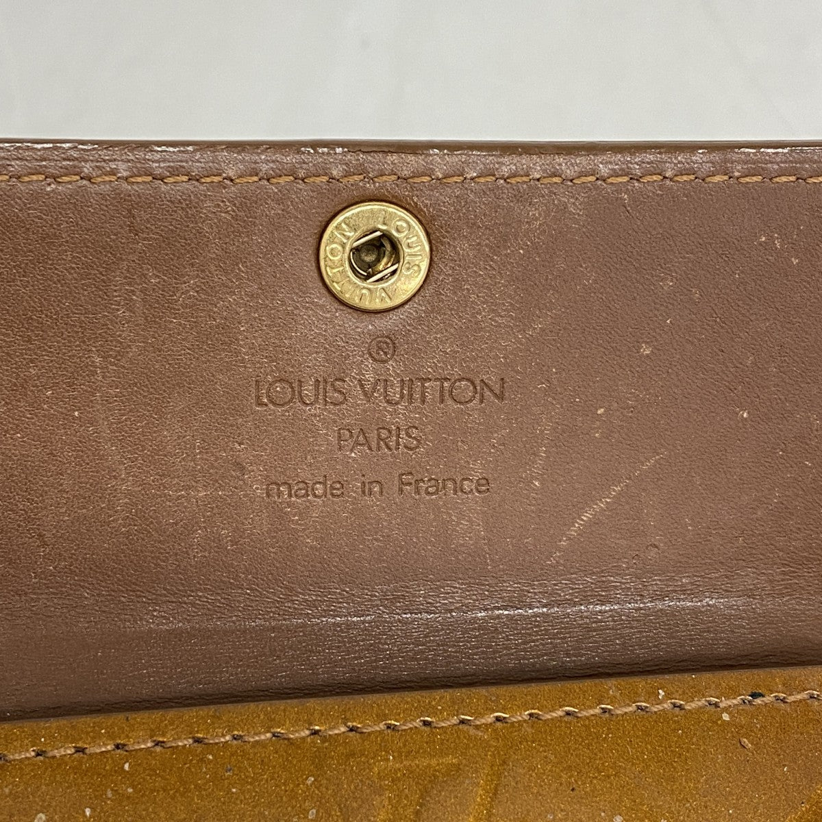 【6ga0269】ルイヴィトン コインケース ヴェルニ ラドロー M91162 ブロンズ【中古】レディース