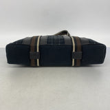 【6ga0270】エルメス トートバッグ トロカホリゾンタルMM キャンバス ブラック ブラウン シルバー金具【中古】メンズ レディース ユニセックス