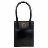 【6ga0273】カルティエ トートバッグ パンテール レザー ブラック ゴールド金具【中古】レディース