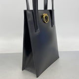 【6ga0273】カルティエ トートバッグ パンテール レザー ブラック ゴールド金具【中古】レディース