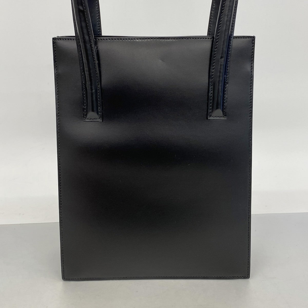 【6ga0273】カルティエ トートバッグ パンテール レザー ブラック ゴールド金具【中古】レディース