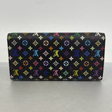 【6ga0278】ルイヴィトン 長財布 モノグラム・マルチカラー ポルトフォイユサラ M93748 ノワール/ピスタッシュ【中古】レディース