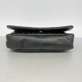 【6ga0280】シャネル ショルダーバッグ マトラッセ Wチェーン レザー ブラック シルバー金具【中古】レディース