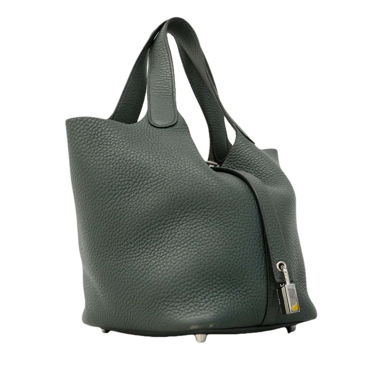 【6ga0288】エルメス ハンドバッグ ピコタンロックPM トリヨンクレマンス ヴェールアマンド シルバー金具 Z刻印【中古】レディース