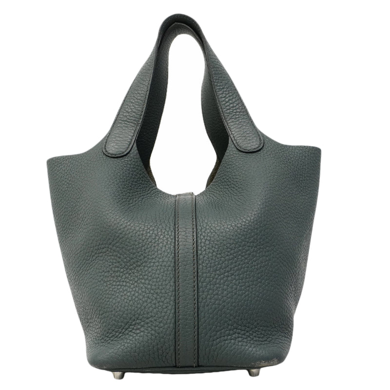 【6ga0288】エルメス ハンドバッグ ピコタンロックPM トリヨンクレマンス ヴェールアマンド シルバー金具 Z刻印【中古】レディース