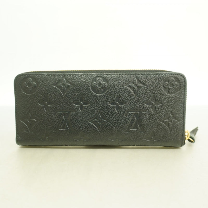 【6ga0297】ルイヴィトン 長財布 モノグラム・アンプラント ポルトフォイユ クレマンス M60171 ノワール【中古】レディース