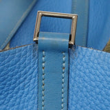 【6ga0298】エルメス ハンドバッグ ピコタンロックタッチMM トリヨンクレマンス スイフト ブルーパラダイス/アズール シルバー金具 T刻印【中古】レディース
