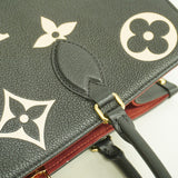 【6ga0306】ルイヴィトン トートバッグ モノグラム・アンプラント オンザゴーMM M45495 ブラック ベージュ 2wayバッグ【中古】レディース