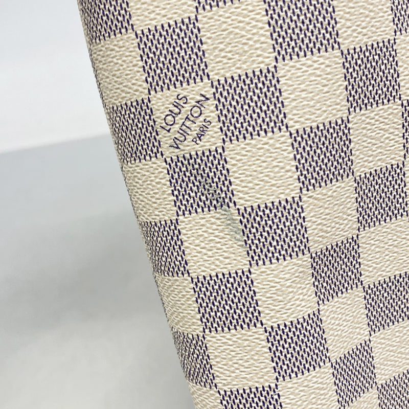 【6ga0323】ルイヴィトン トートバッグ ダミエ・アズール ネヴァーフルGM N41360 ホワイト【中古】レディース