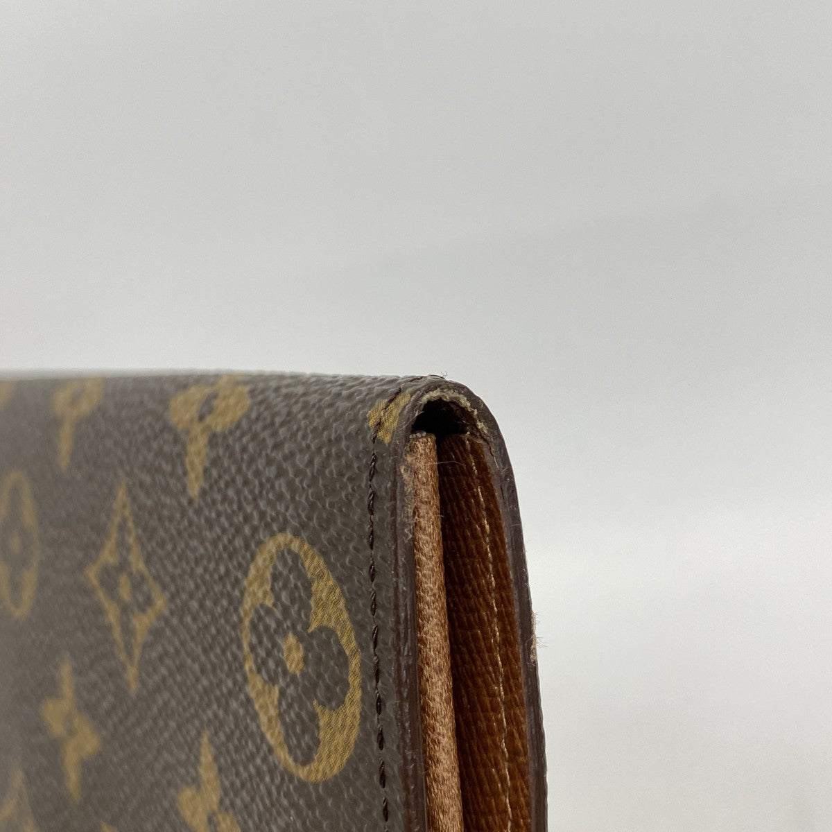 【6ga0331】ルイヴィトン 長財布 モノグラム ポルトモネクレディ M61725 ブラウン【中古】レディース