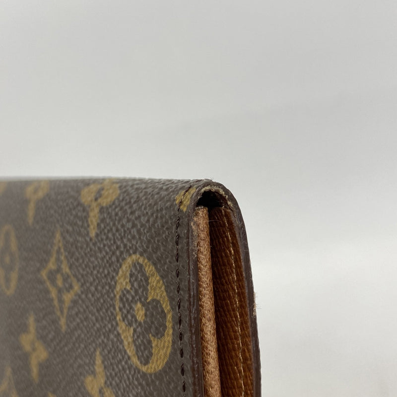 【6ga0331】ルイヴィトン 長財布 モノグラム ポルトモネクレディ M61725 ブラウン【中古】レディース