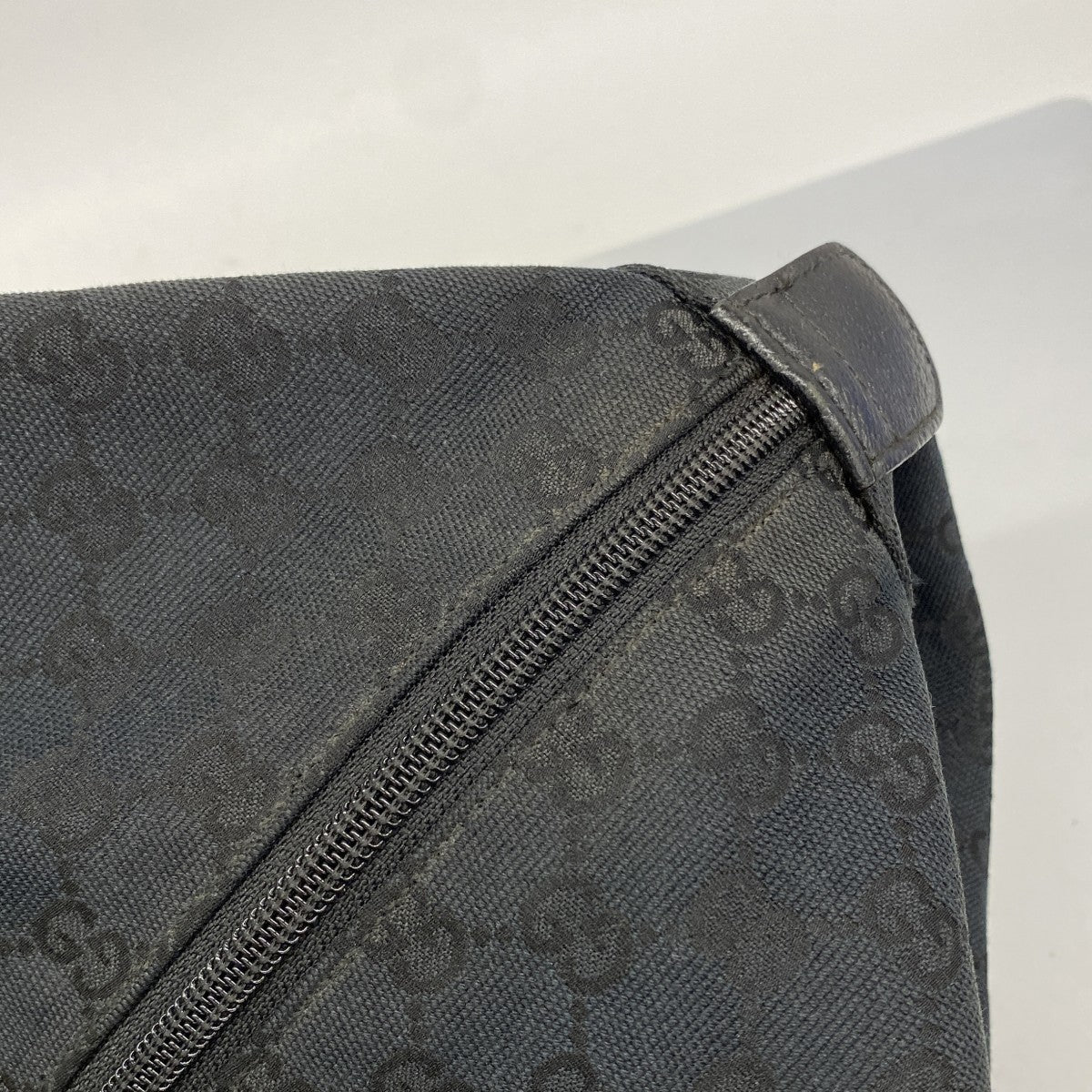 【6ga0350-k】グッチ ボストンバッグ GGキャンバス/シェリーライン 153240 キャンバス ブラック シルバー金具【中古】メンズ レディース ユニセックス