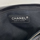 【6ga0351-k】シャネル ショルダーバッグ Wチェーン ワイルドステッチ レザー ブラック シルバー金具【中古】レディース