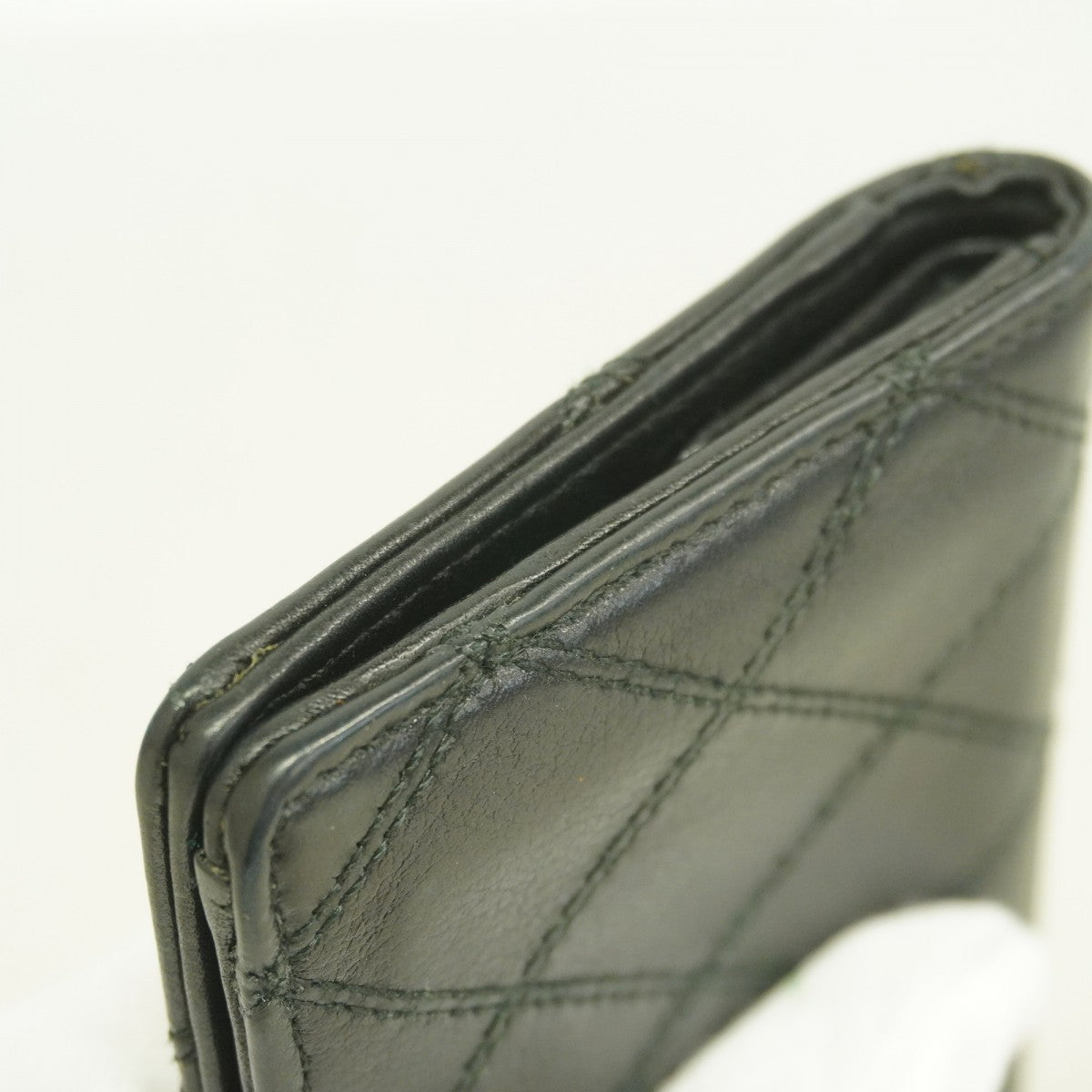 【6ga0364-k】シャネル カードケース ビコローレ レザー ブラック ゴールド金具【中古】メンズ レディース ユニセックス