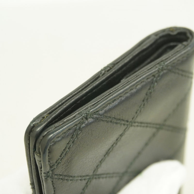 【6ga0364-k】シャネル カードケース ビコローレ レザー ブラック ゴールド金具【中古】メンズ レディース ユニセックス