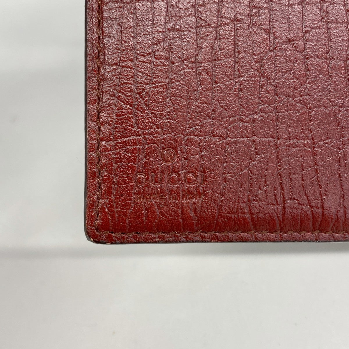 【6ga0365】グッチ 財布 GGスプリーム 115052 PVC ブラウン シルバー金具【中古】レディース