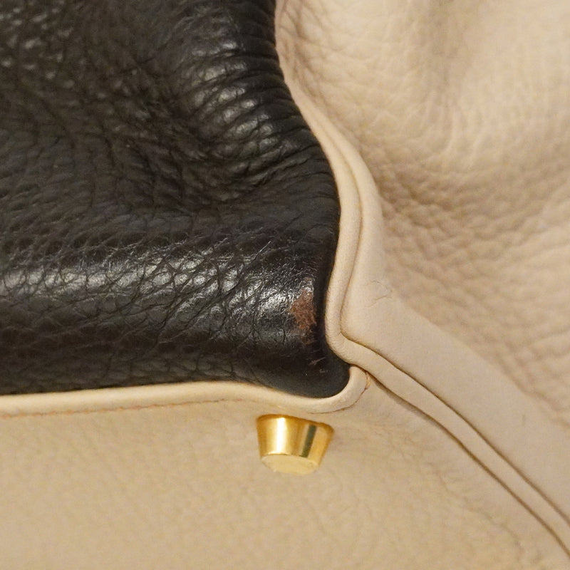 【6ga0375】エルメス ハンドバッグ ケリー32トリコロール トリヨンクレマンス タバックキャメル/エベーヌ/パルシュマン ゴールド金具 □G刻印 2wayバッグ【中古】レディース