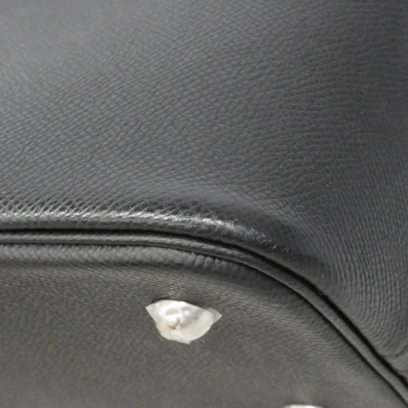 【6ga0376】エルメス ハンドバッグ ボリード1923 ヴォーエプソン ブラック シルバー金具 B刻印【中古】レディース